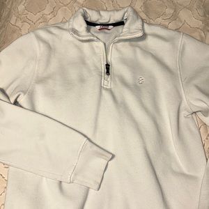 White quarter zip